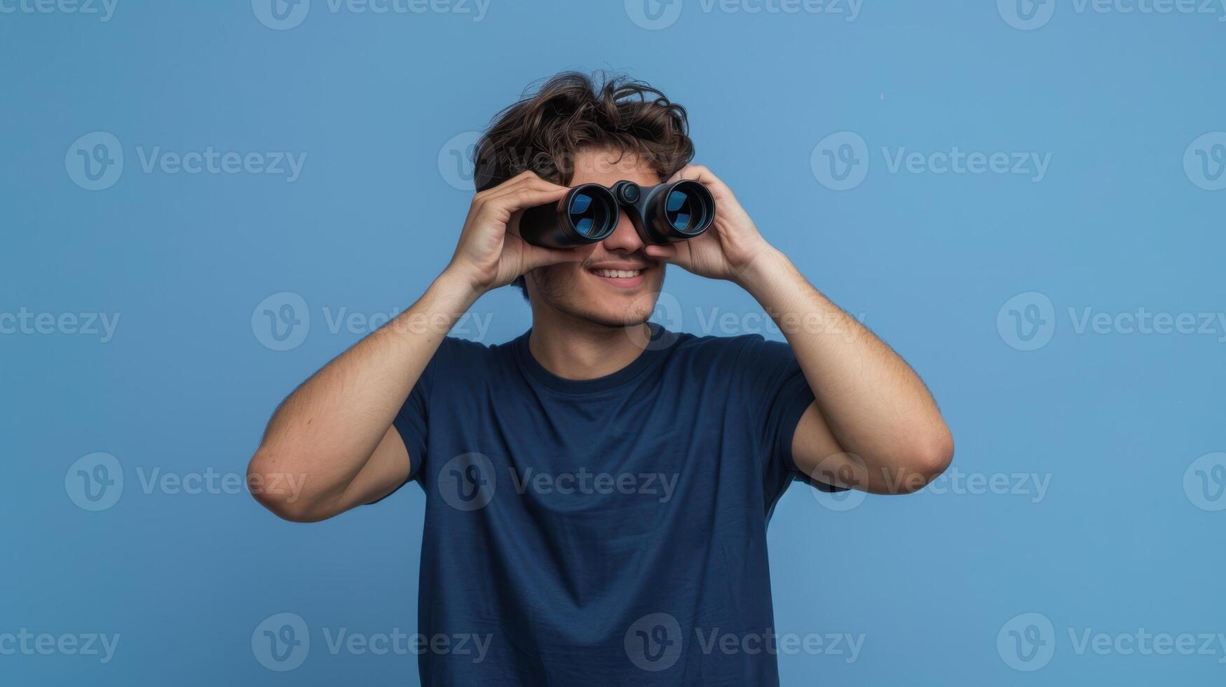 The man with binoculars photo
