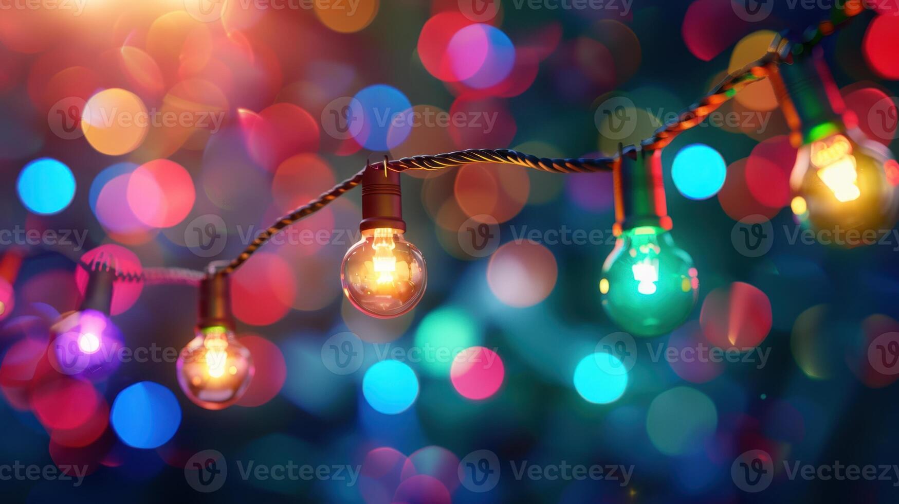 The colorful festive lights photo
