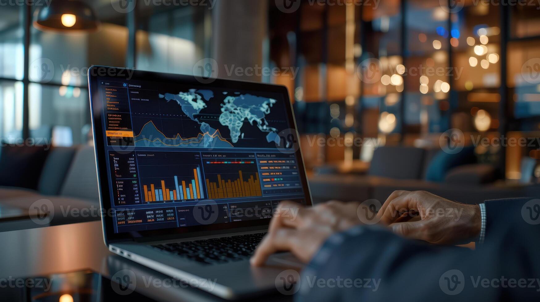 A laptop with analytics dashboard photo