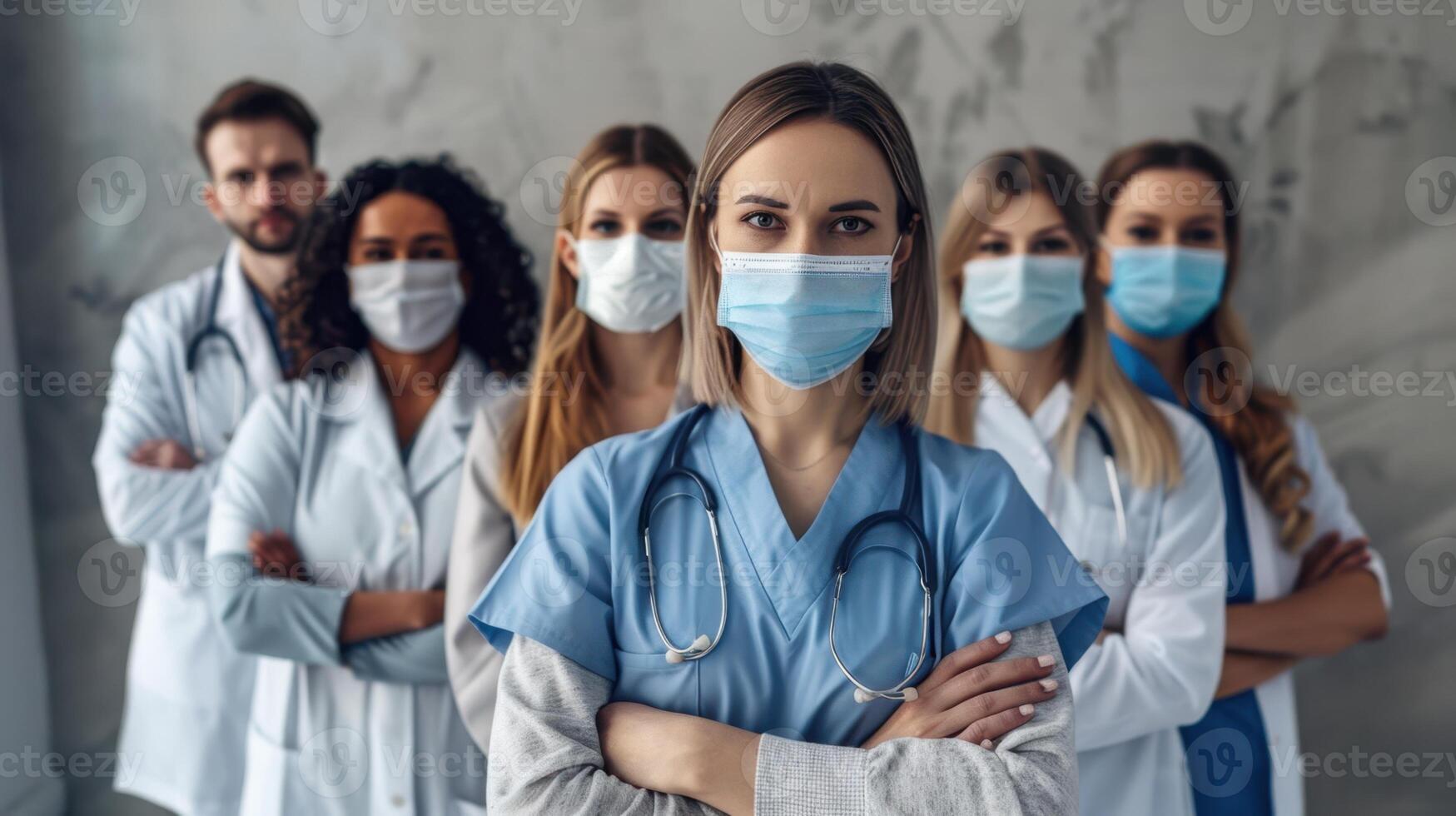 Healthcare Team in Masks photo