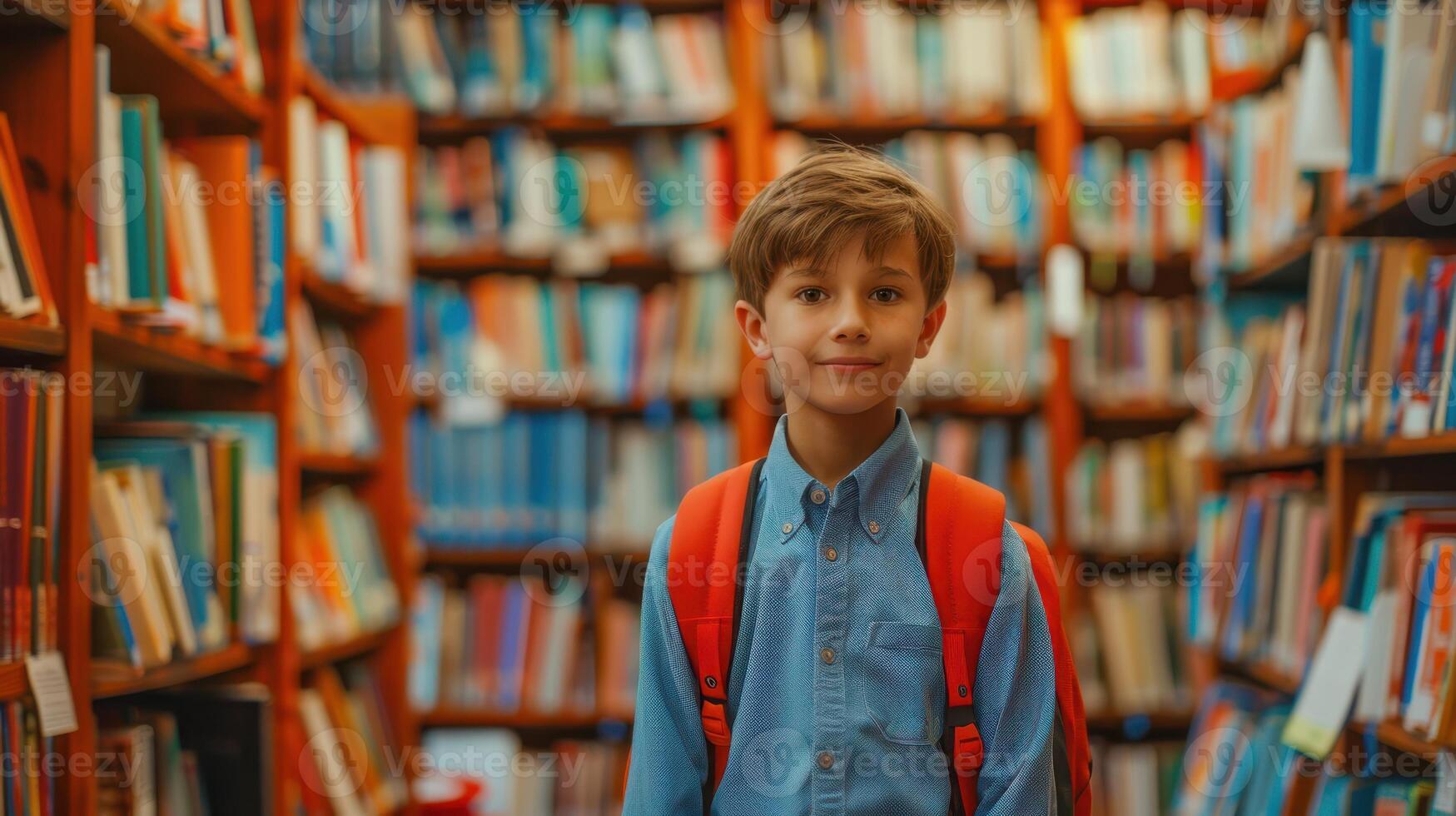 The student in library photo
