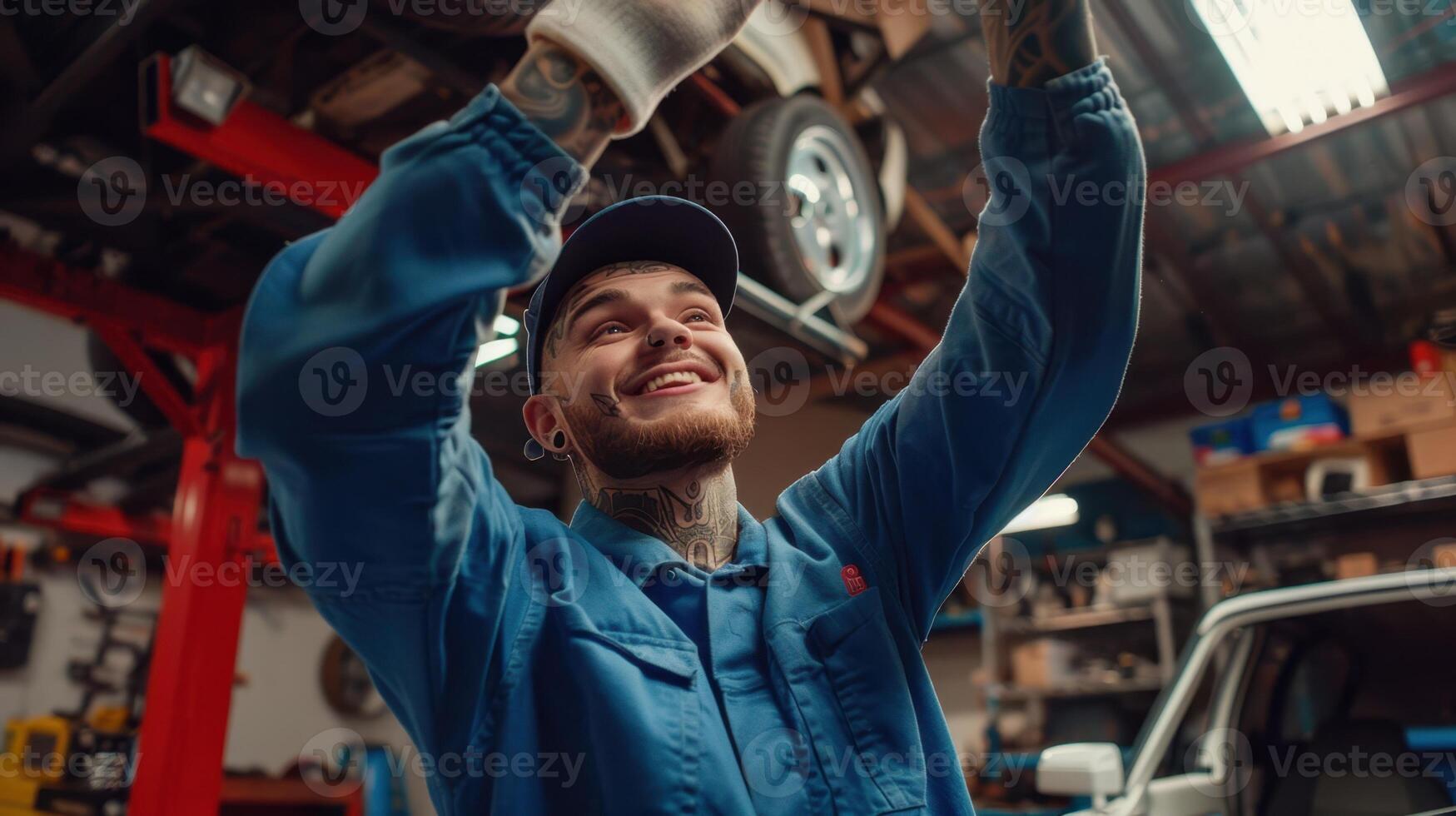 The tattooed auto mechanic photo