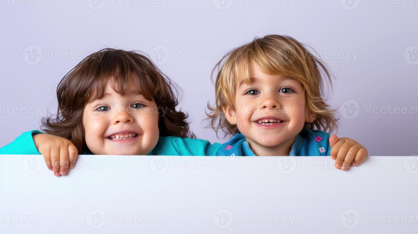 The smiling children portrait photo