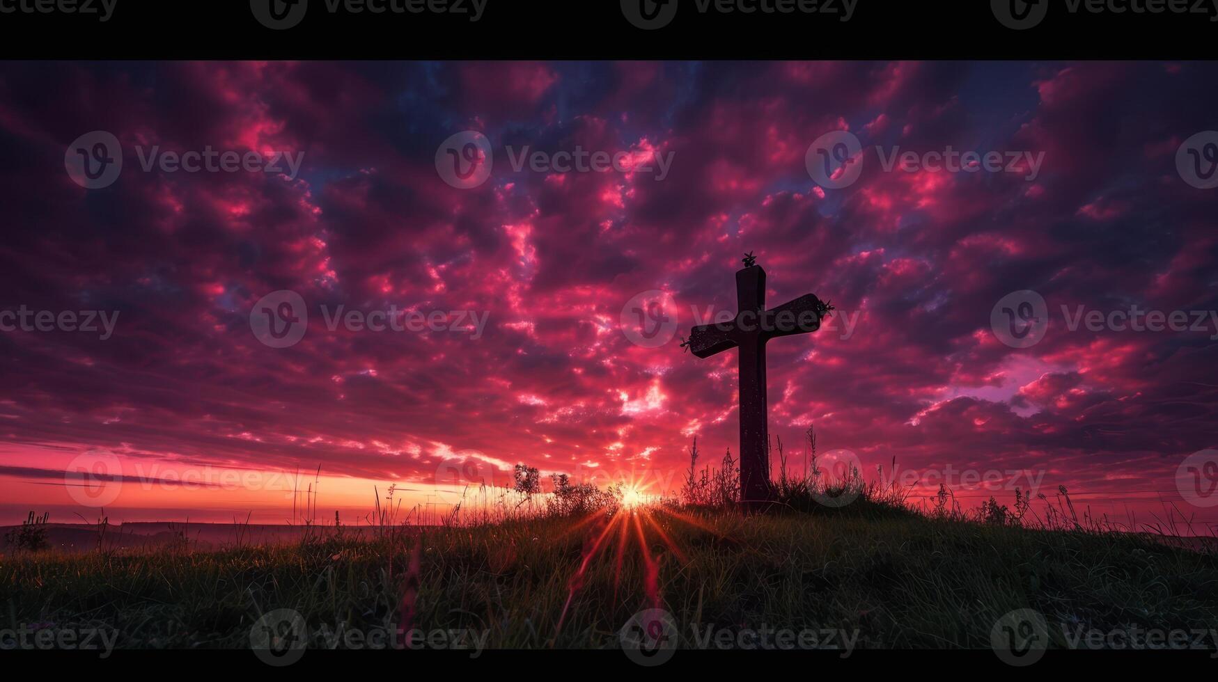 The Cross at Sunset photo