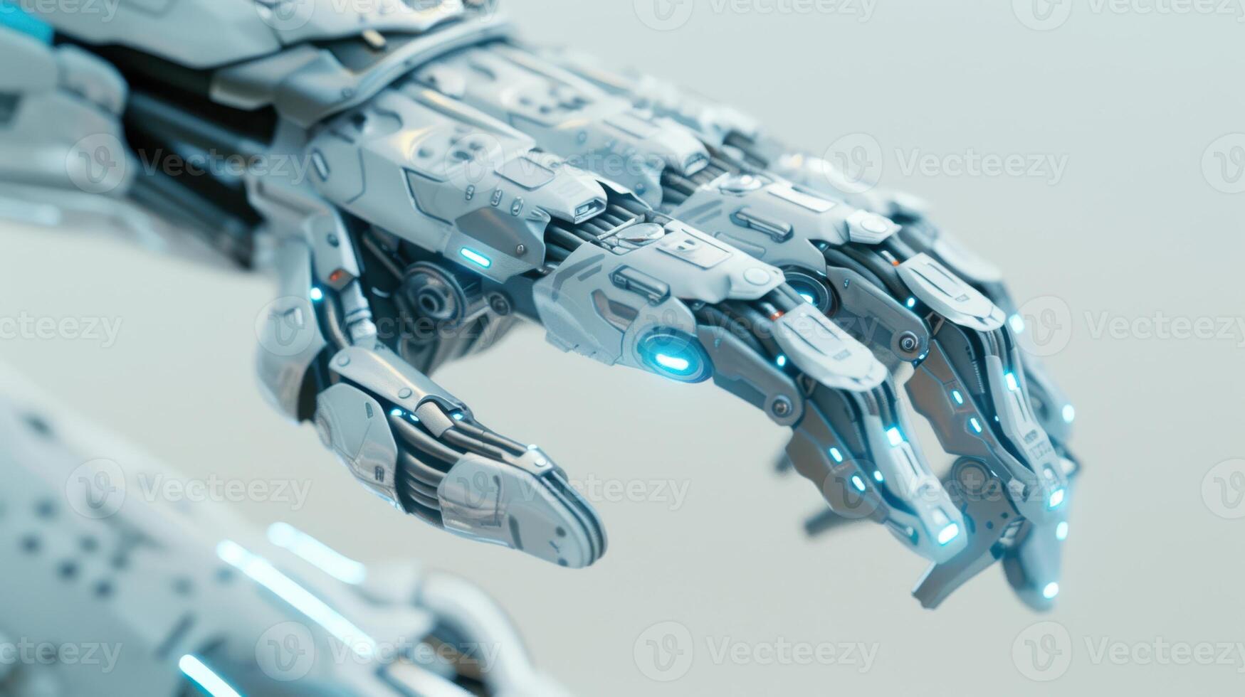 The futuristic robotic hand photo