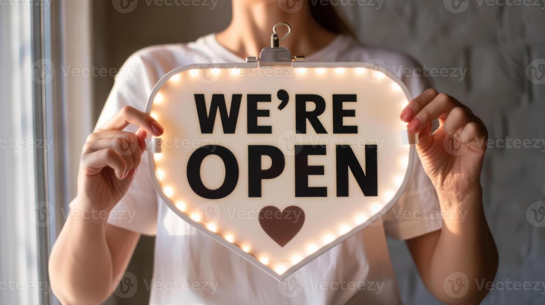 The illuminated open sign photo