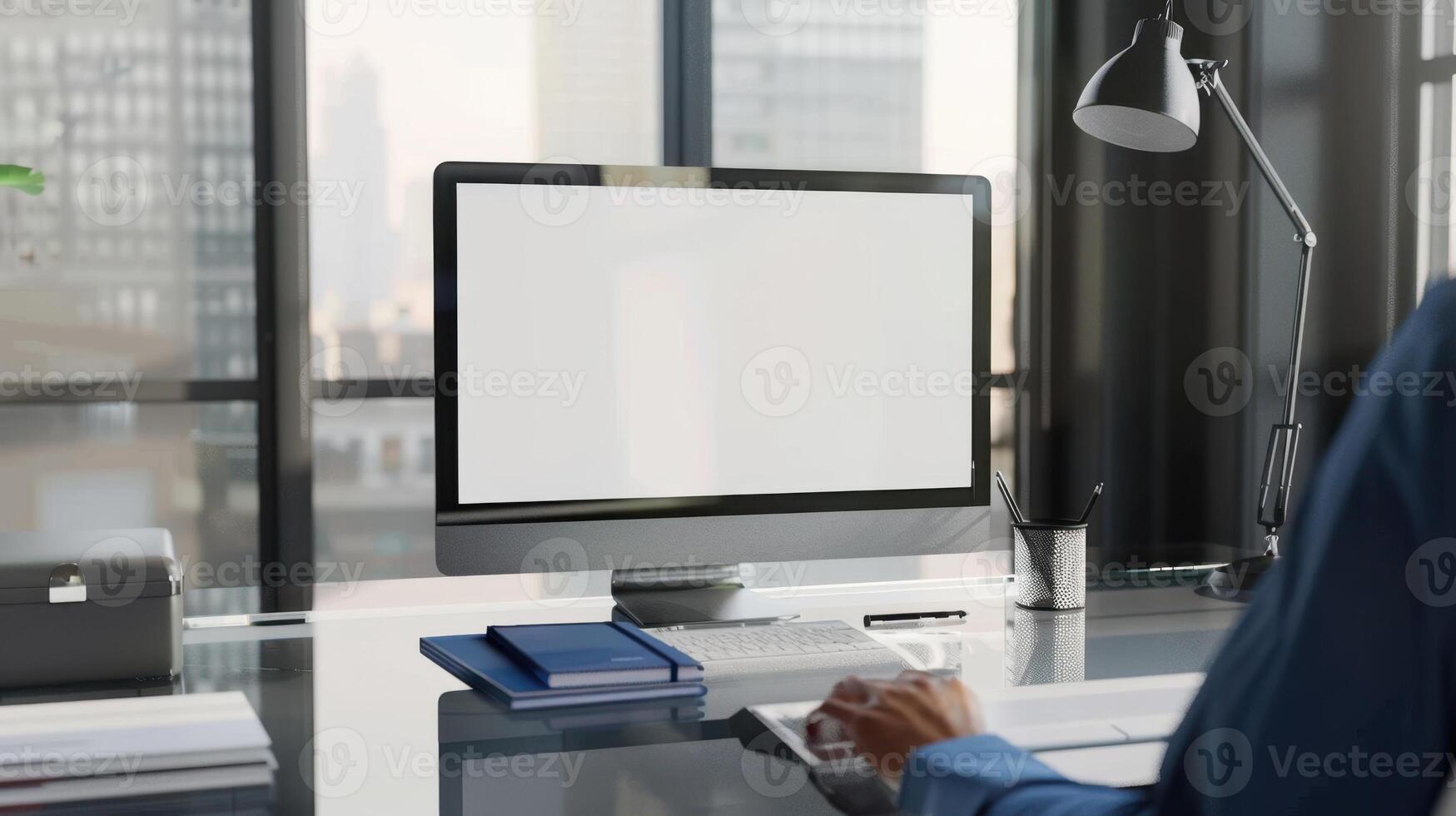 The modern office desk photo