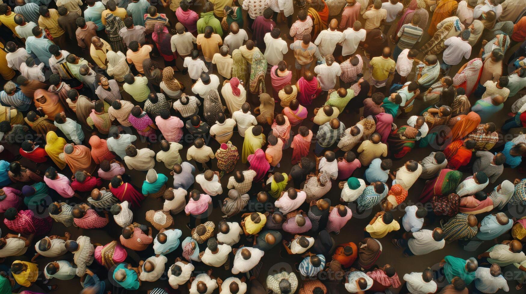 The diverse crowd gathering photo