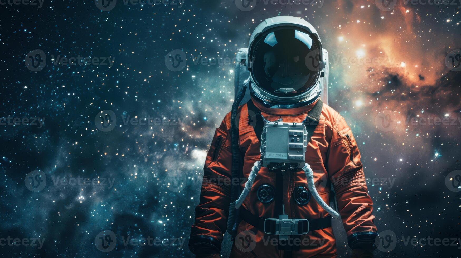 The astronaut in cosmic space photo