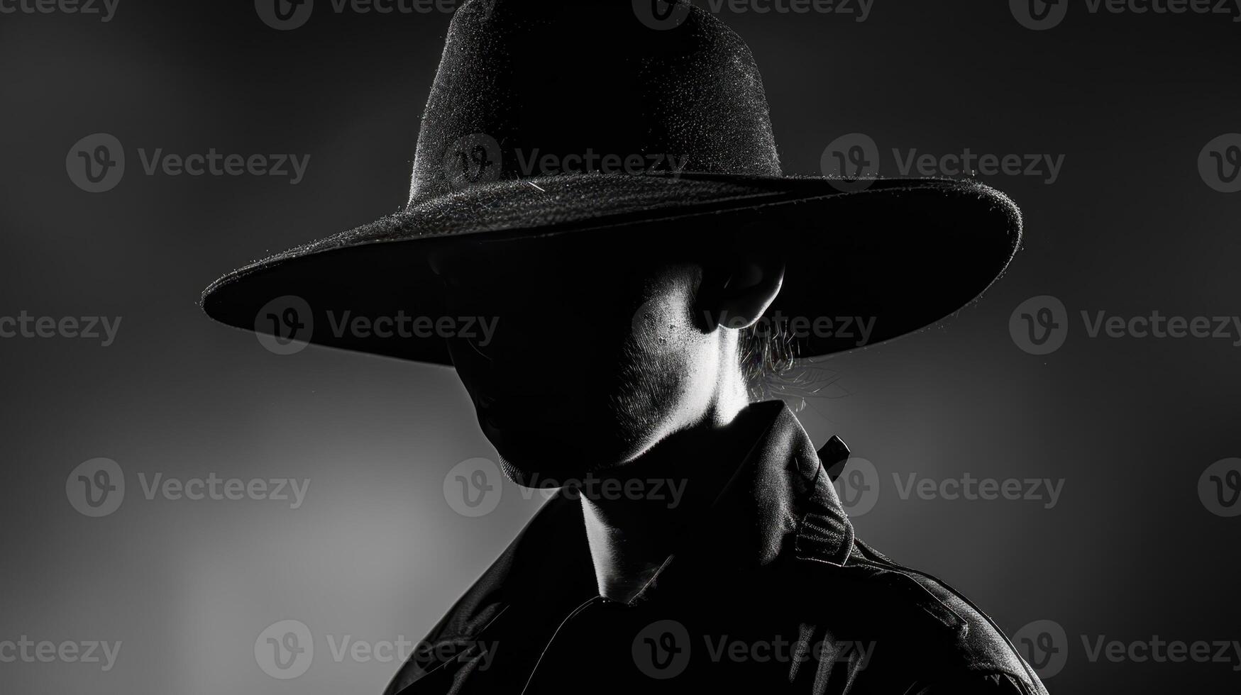 The mysterious hat silhouette photo
