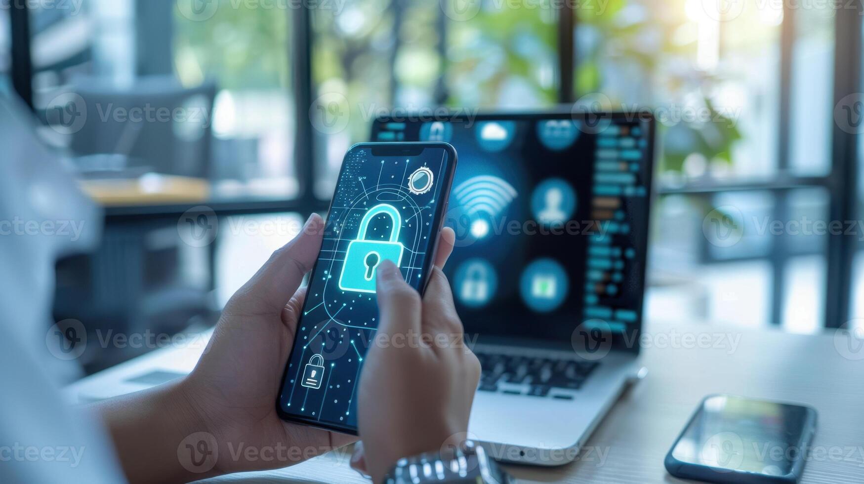 The smartphone with security application photo