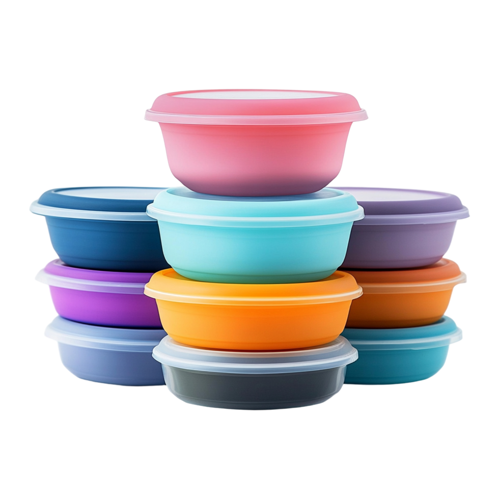 Vibrant Stackable Food Storage Containers for Kitchen Organization png