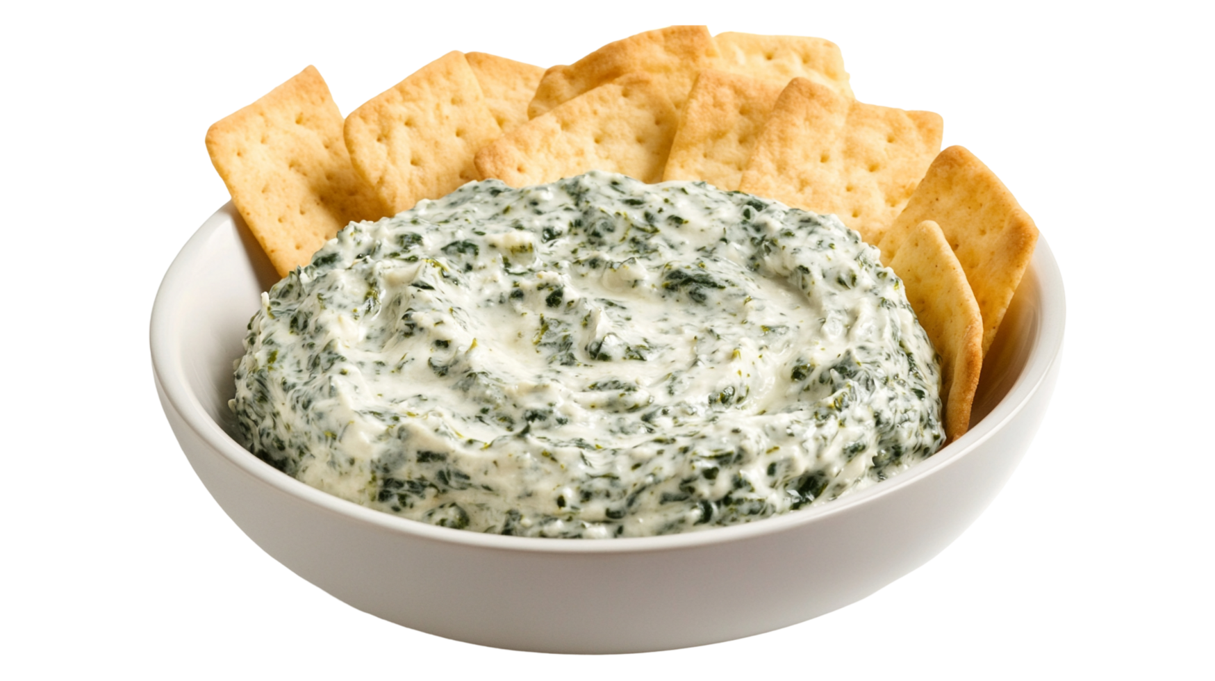 Delicious Spinach Artichoke Dip with Crackers Perfect for Any Gathering png