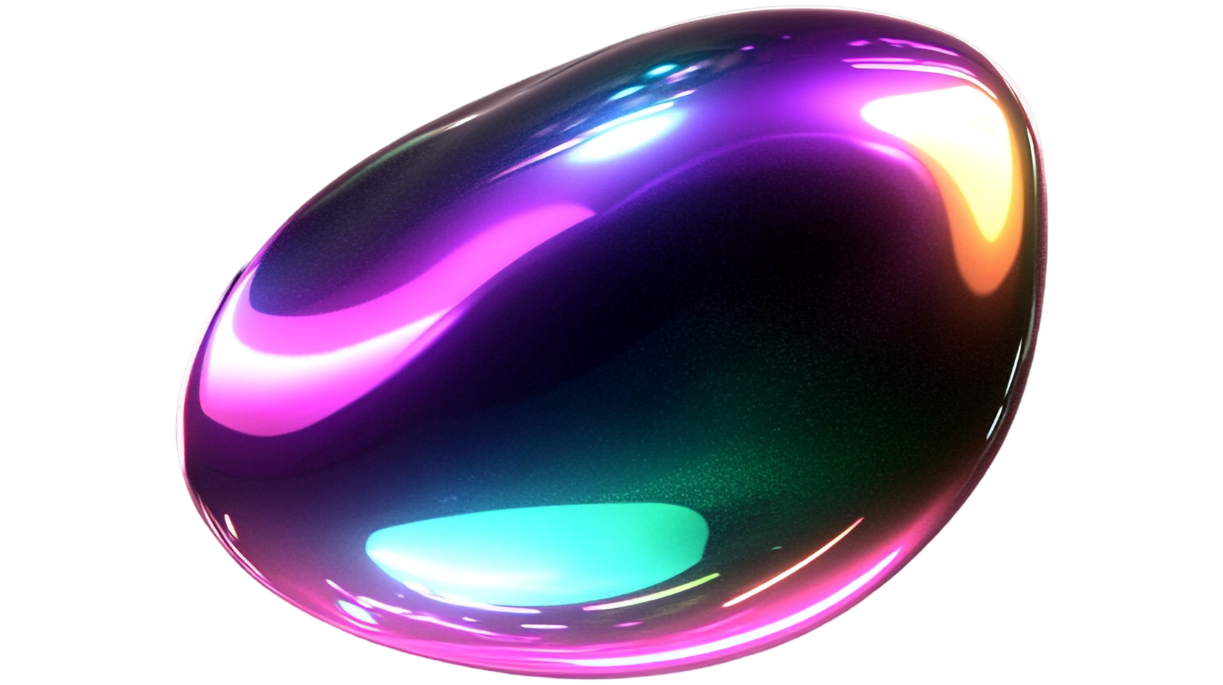 Vibrant Liquid Energy, Abstract 3D Render with colorful Neon Glow png