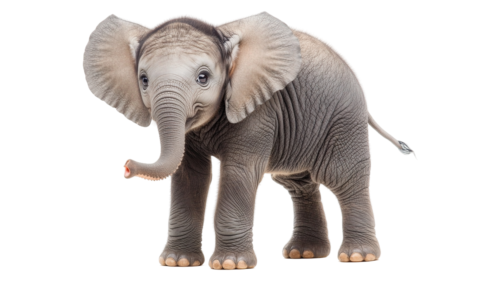 Adorable Baby Elephant with Playful Expression png