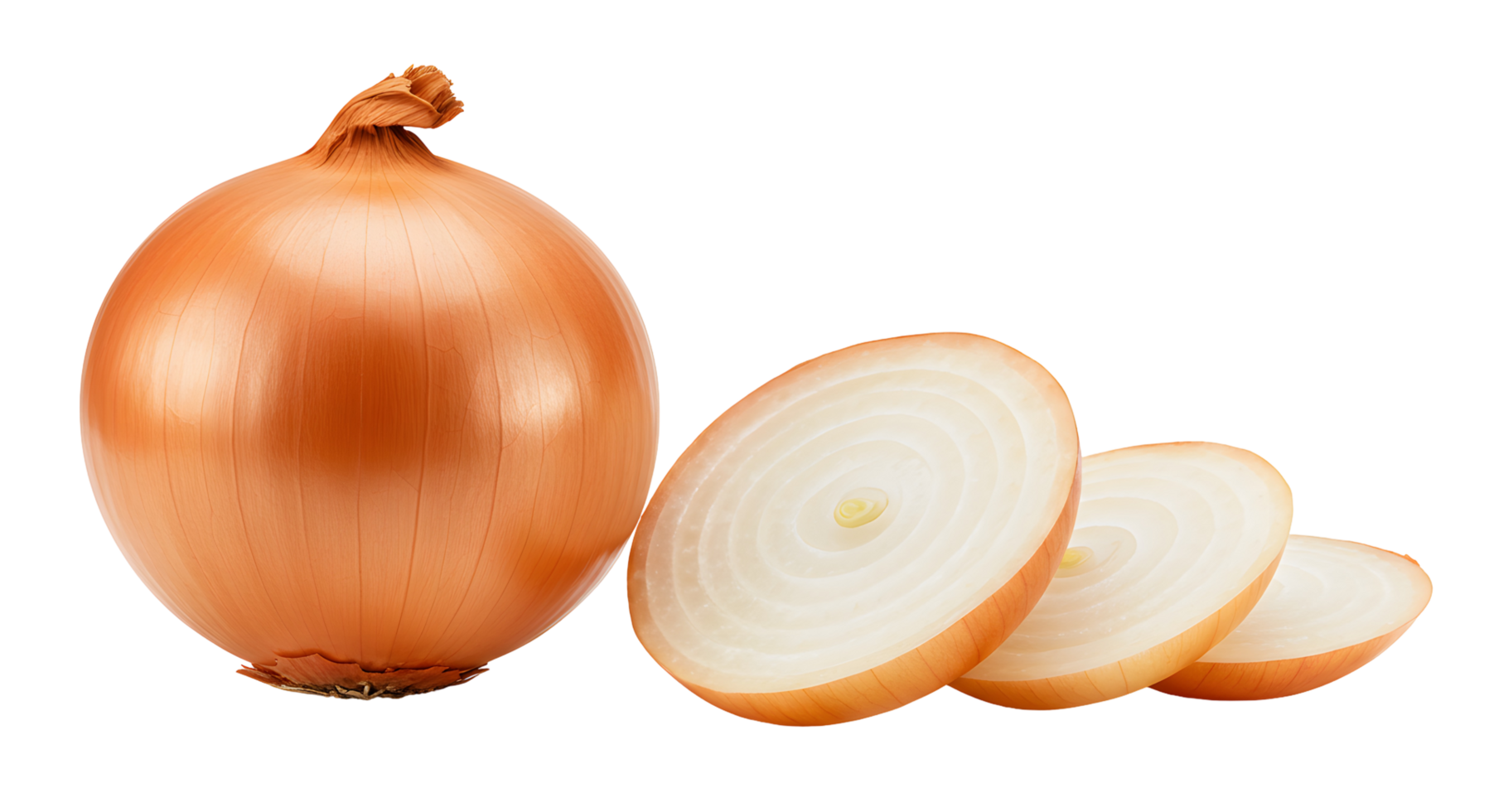 Fresh Sliced Onion isolated on wtransparent background png