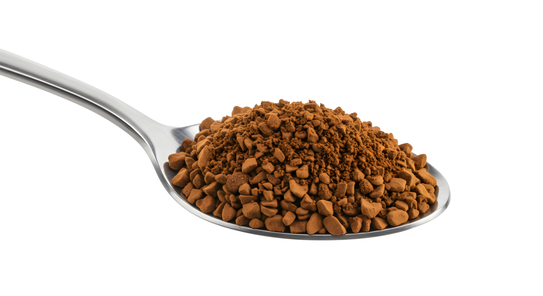 Instant Coffee Granules on Spoon with Transparent png