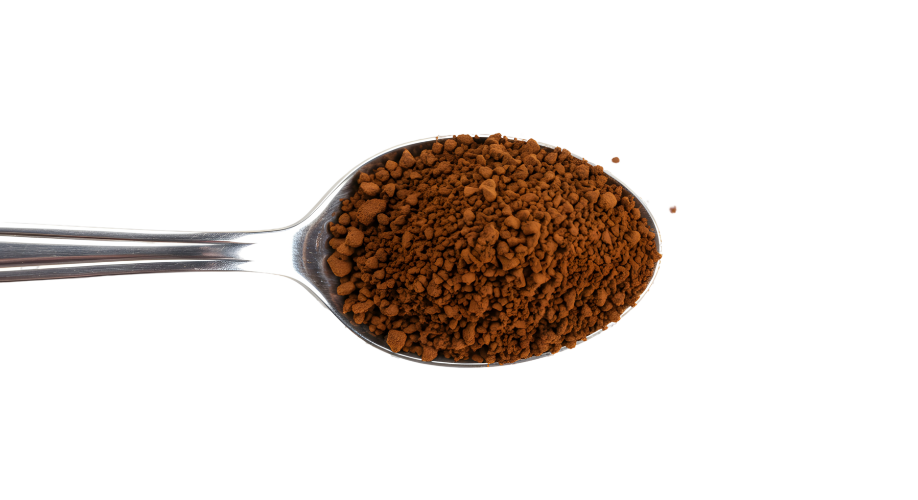 Spoon of Instant Coffee Granules on Transparent png