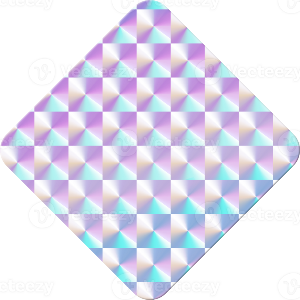 Hologram Sticker sign label Square shape, Texture Holographic Mockup, and Illustration. png