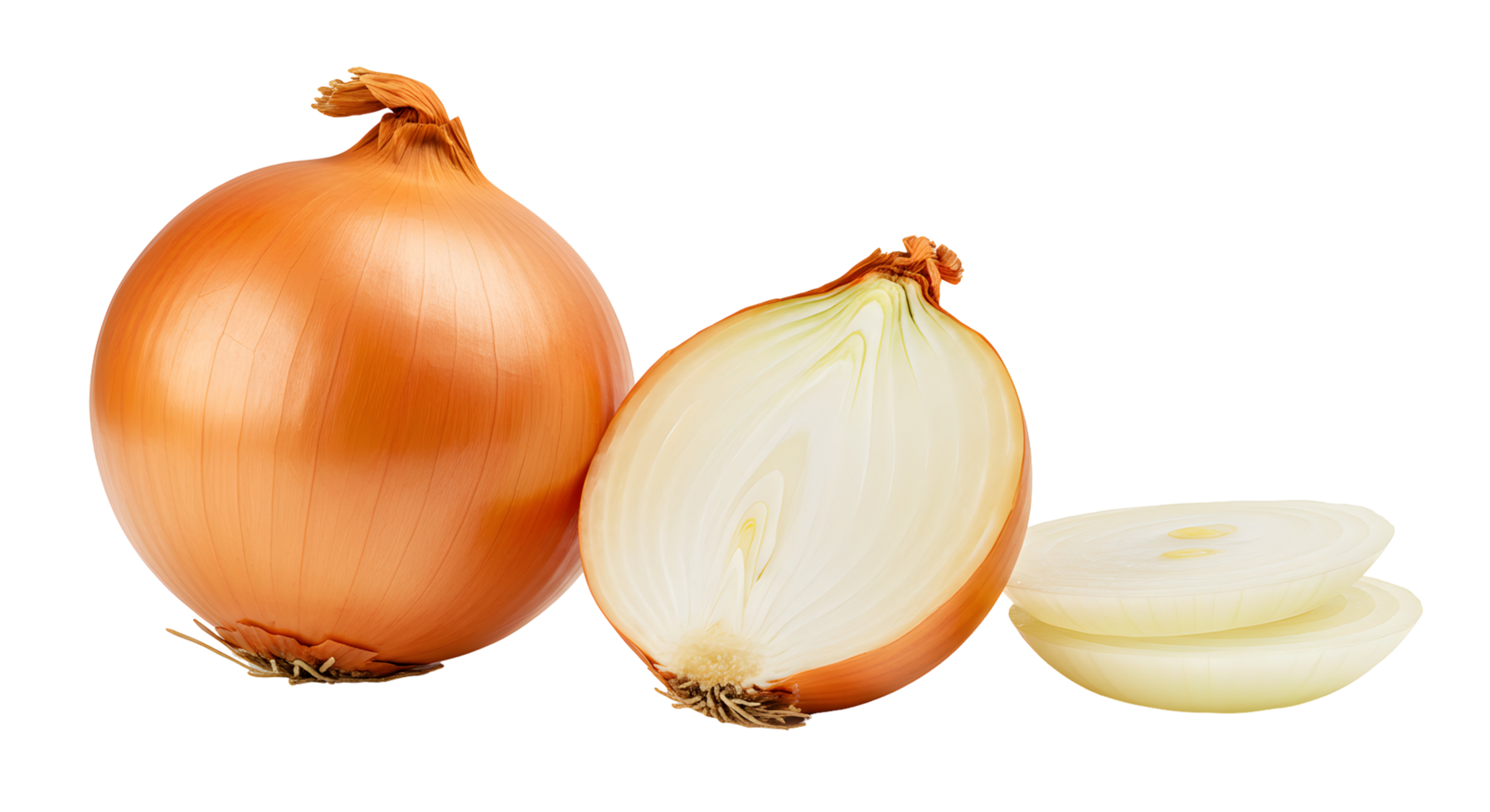 Fresh Sliced Onion on Transparent Background png