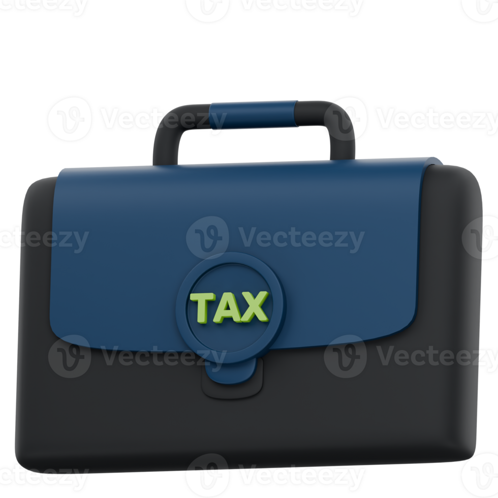 3D Tax Briefcase Icon Representing Business Finance and Tax Management png