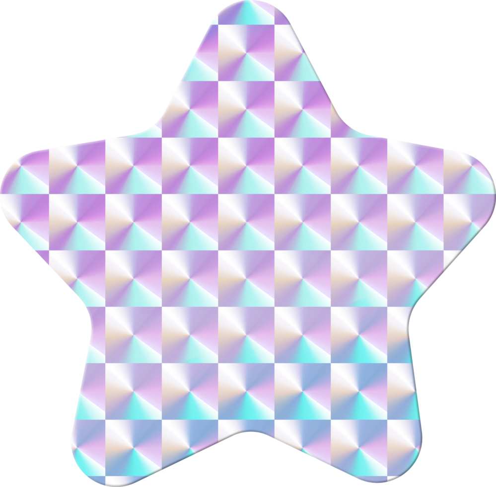 Hologram Sticker star shape, Texture Holographic Mockup, and Illustration. png