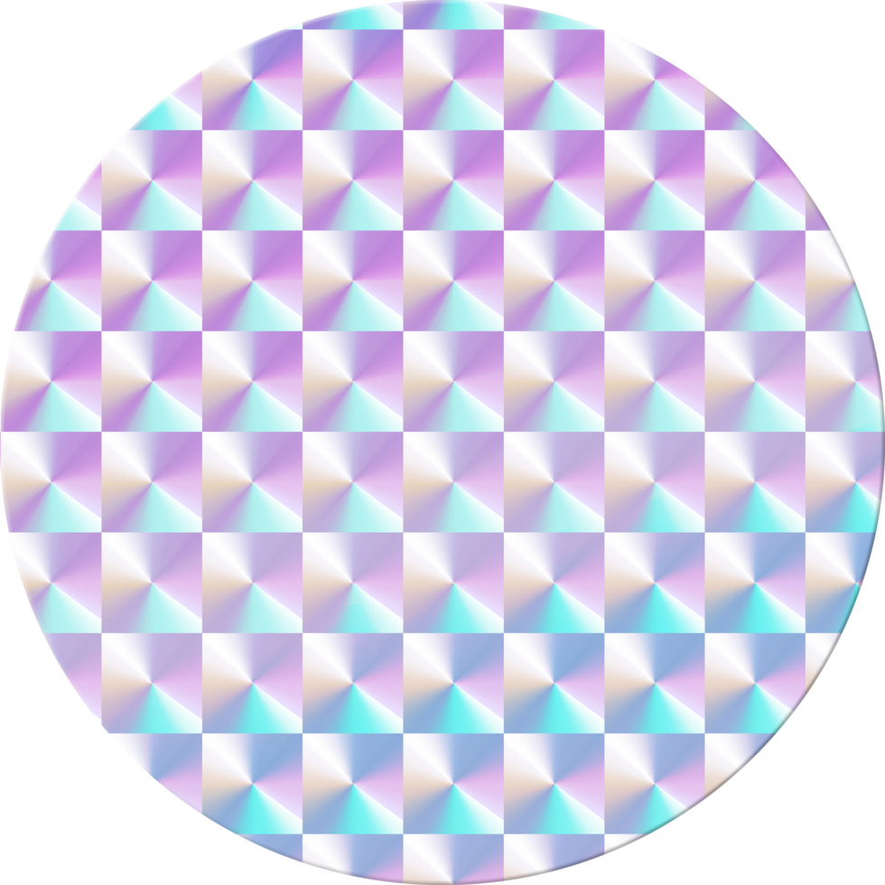 Hologram Sticker Label circle shape, Texture Holographic Mockup, and Illustration. png