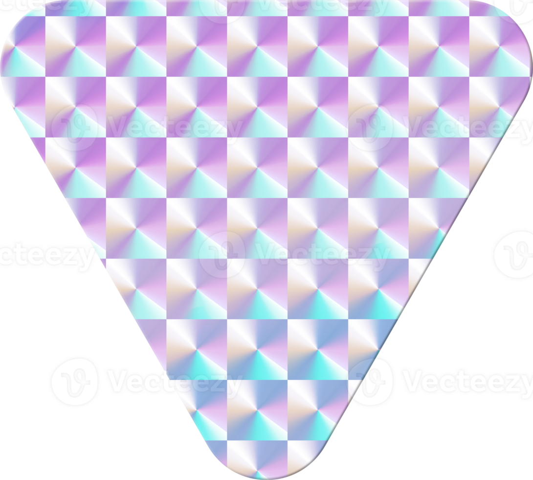 Hologram Sticker Label triangle shape, Texture Holographic Mockup, and Illustration. png