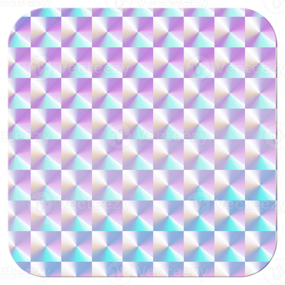 Hologram Sticker Square shape sign , Texture Holographic Mockup, and Illustration. png