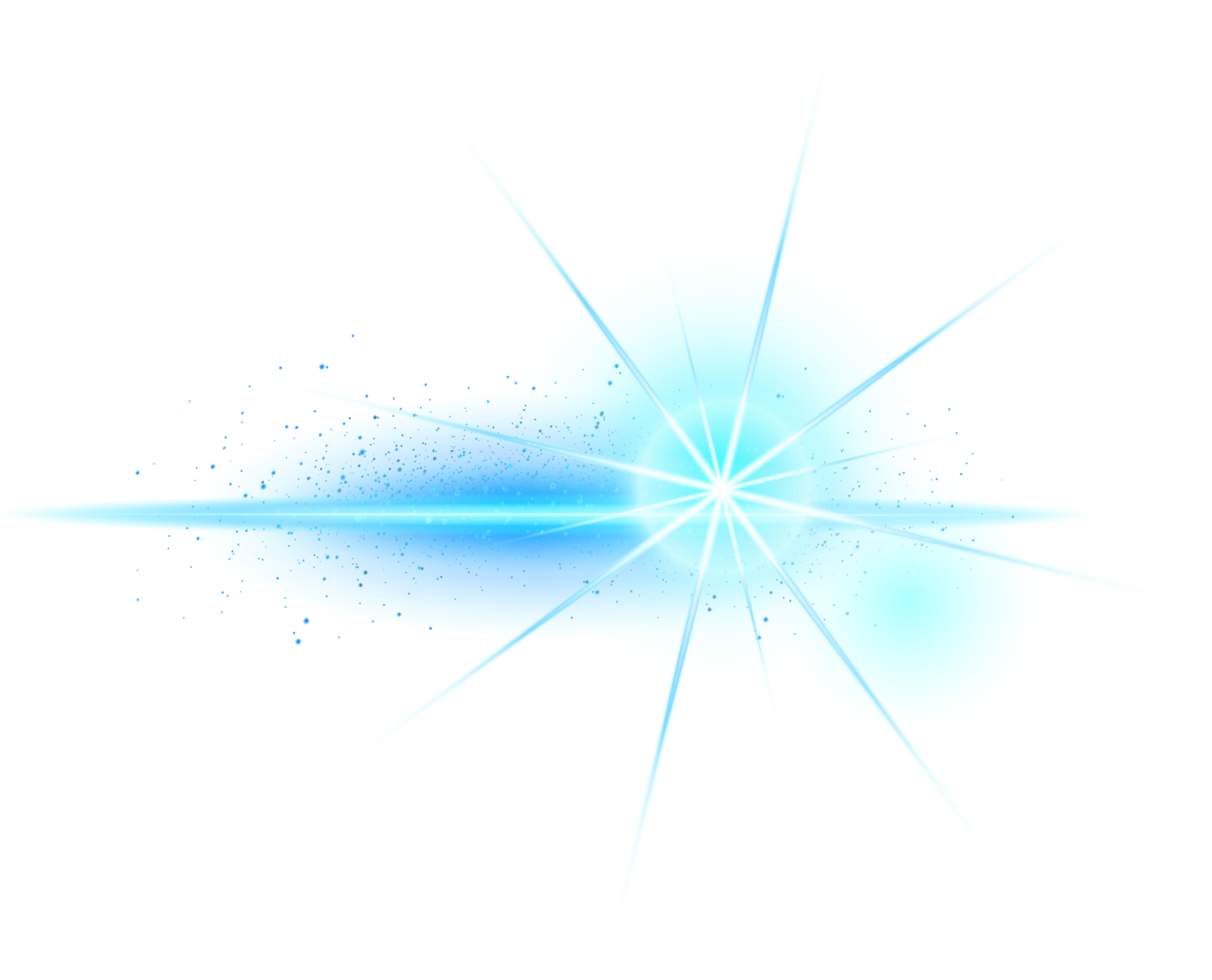 Blue light lens flares png