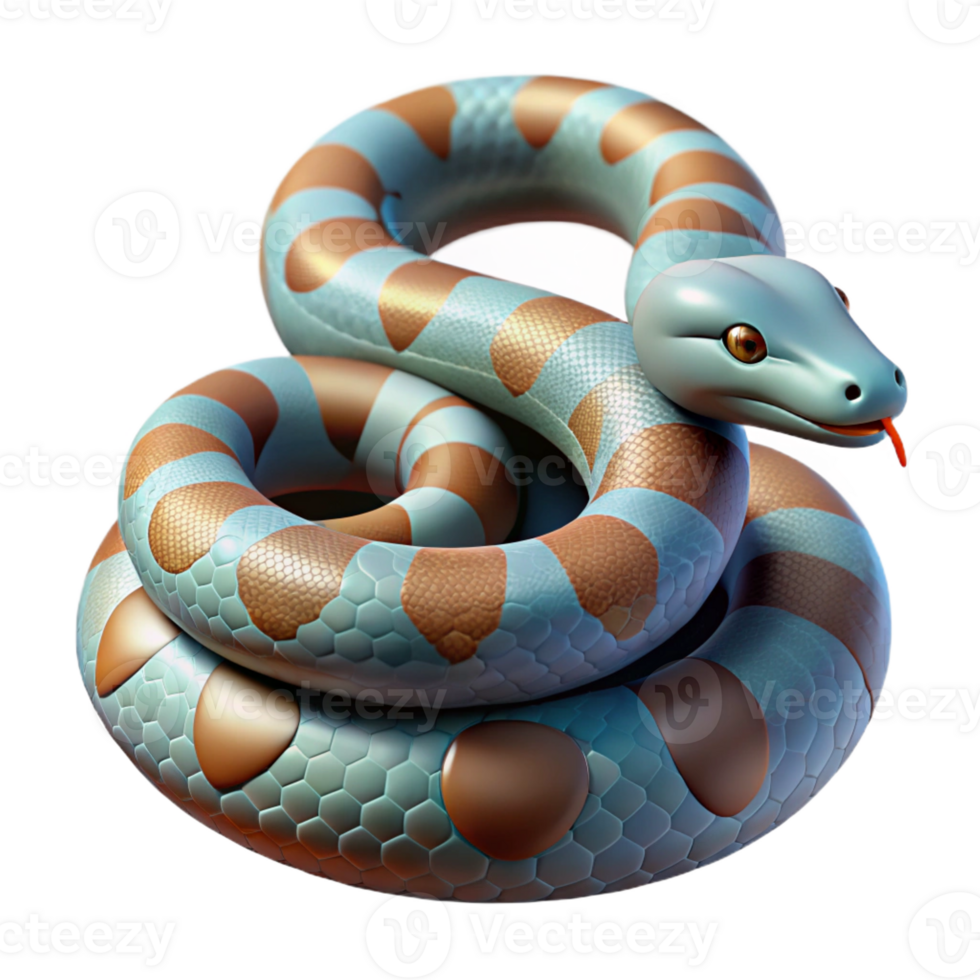 wonderful artistic Snake, python, coiled, authentic png