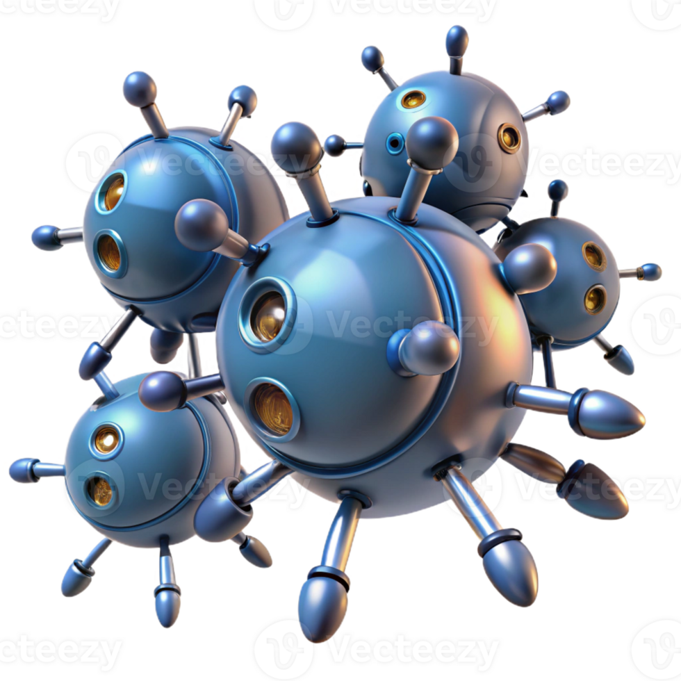 serene contemporary Nanobot swarm with shifting patterns high resolution png