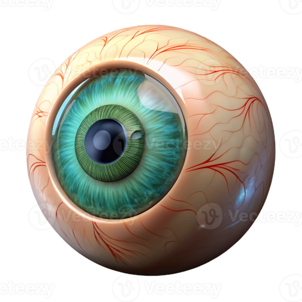stunning abstract High-resolution 3D model of a human eye with intricate details 4K png