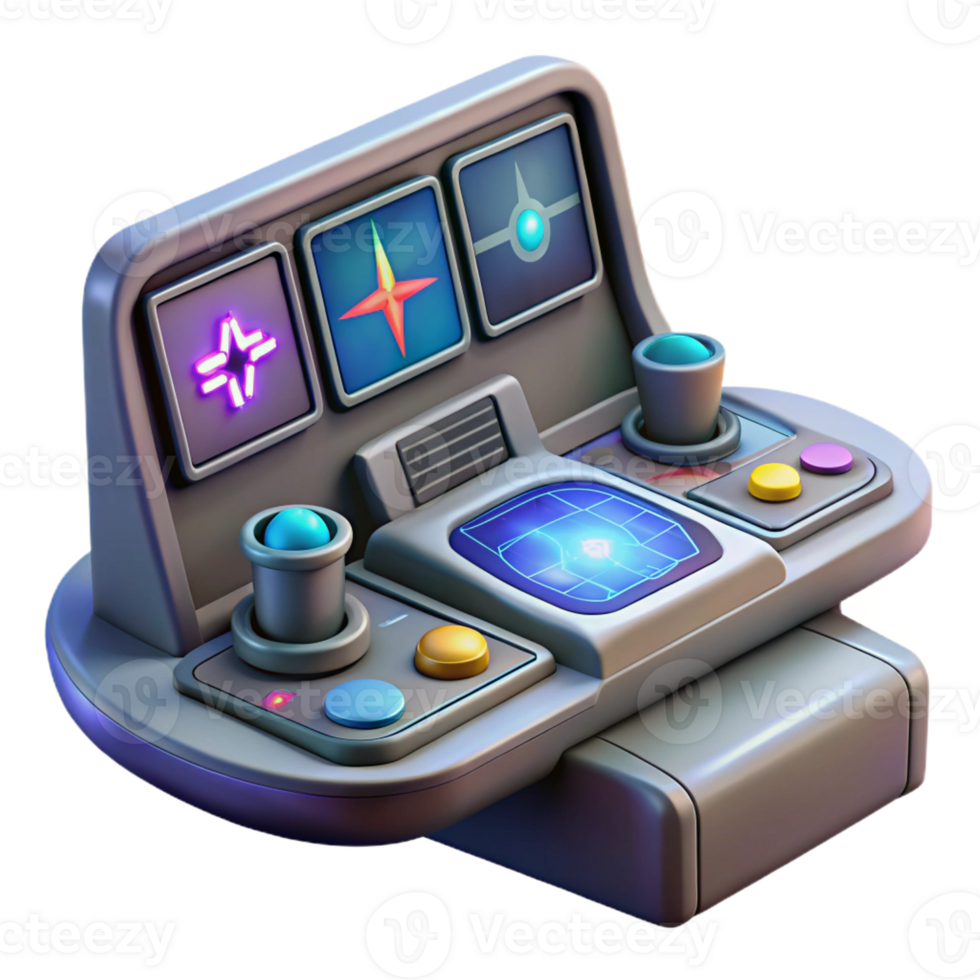 magnificent classic Spaceship navigation console, holographic star chart, control panel premium png