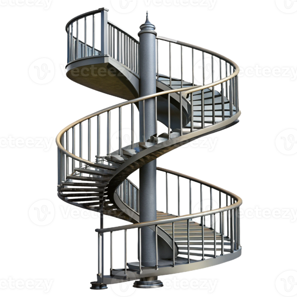 vibrant creative Spiral staircase, wrought iron, elegant, genuine png