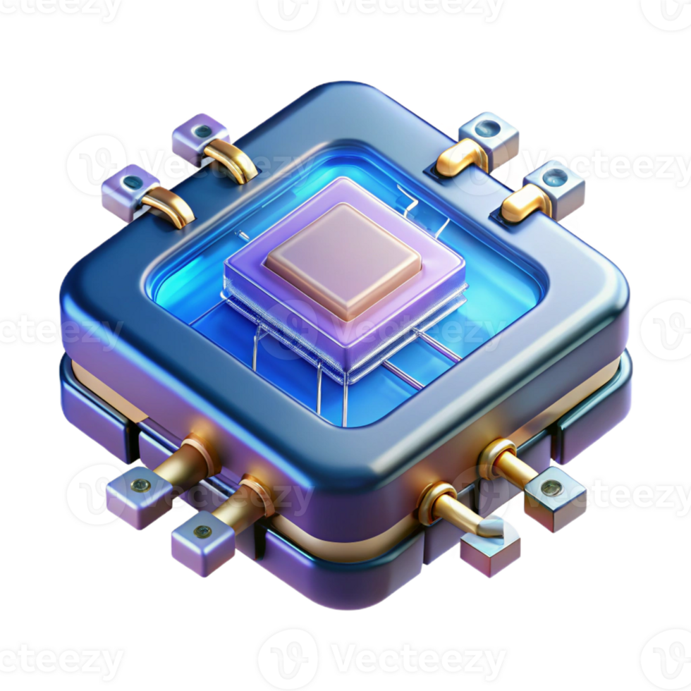 vibrant modern Futuristic data chip, glowing circuits, complex design original png