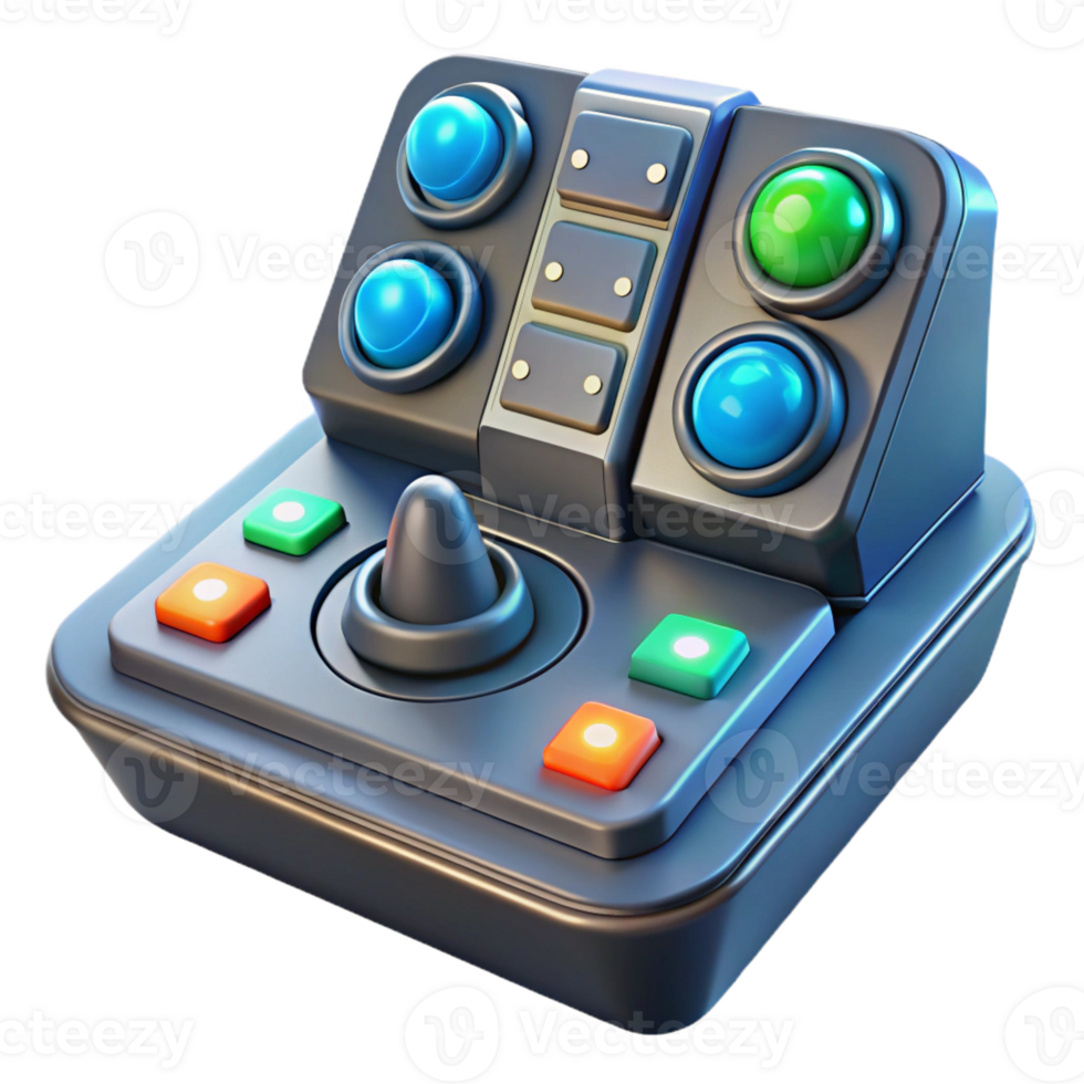 wonderful rustic Spaceship control panel with illuminated buttons premium png