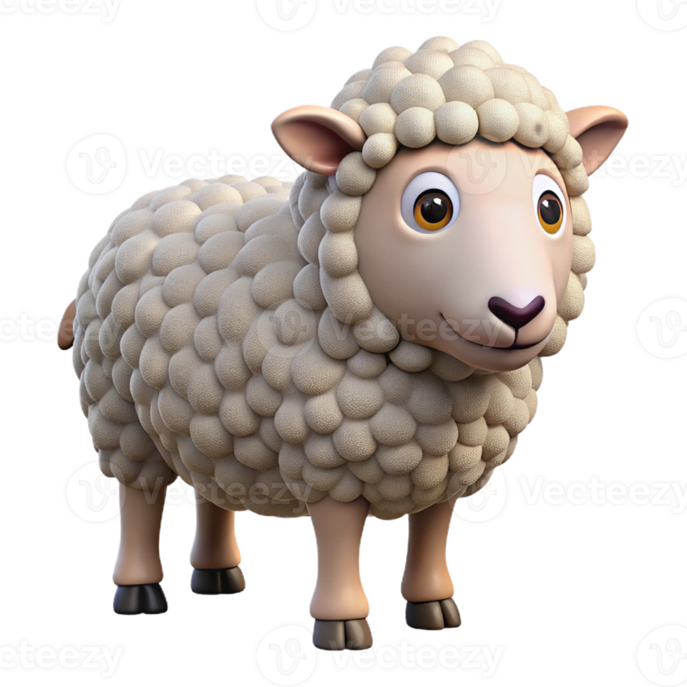 vibrant rustic Sheep, Merino sheep, woolly, 4K png