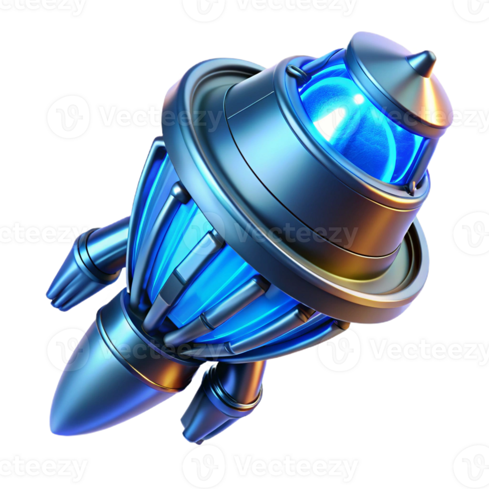 extraordinary vintage Spaceship engine nozzle, glowing blue, intricate details genuine png