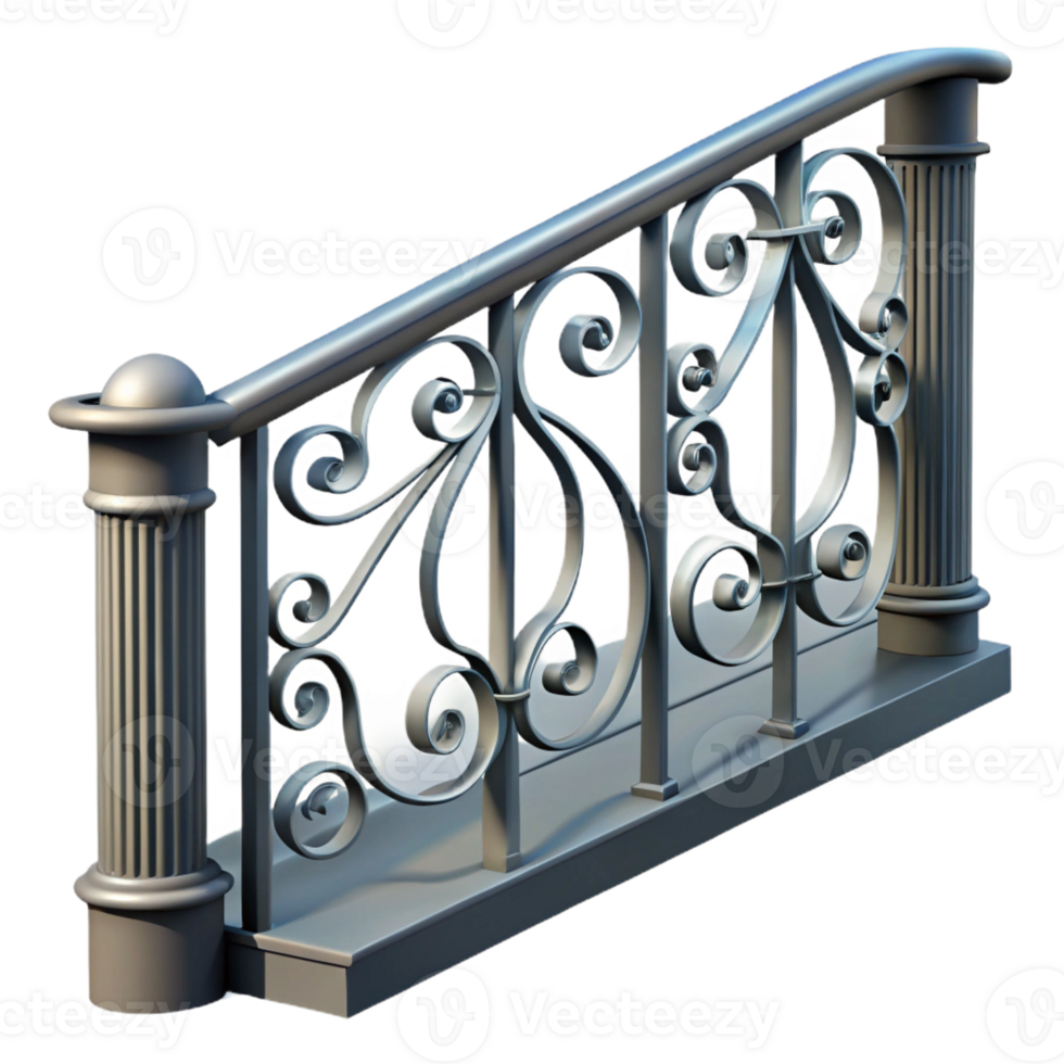 vibrant creative Balustrade, wrought iron, high quality png