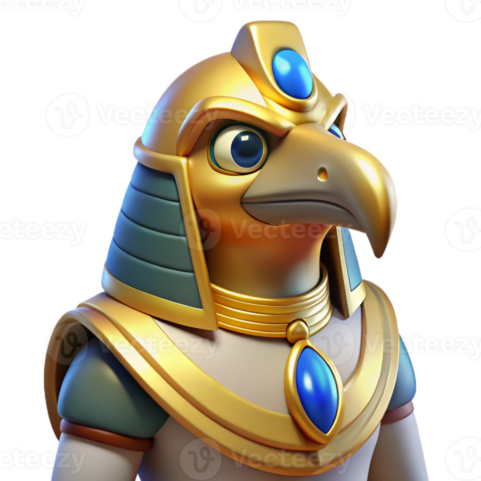 beautiful classic Horus, Egyptian god of the sky, falcon-headed, original png