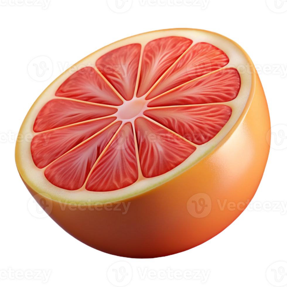 impressive minimalist Grapefruit half high quality png