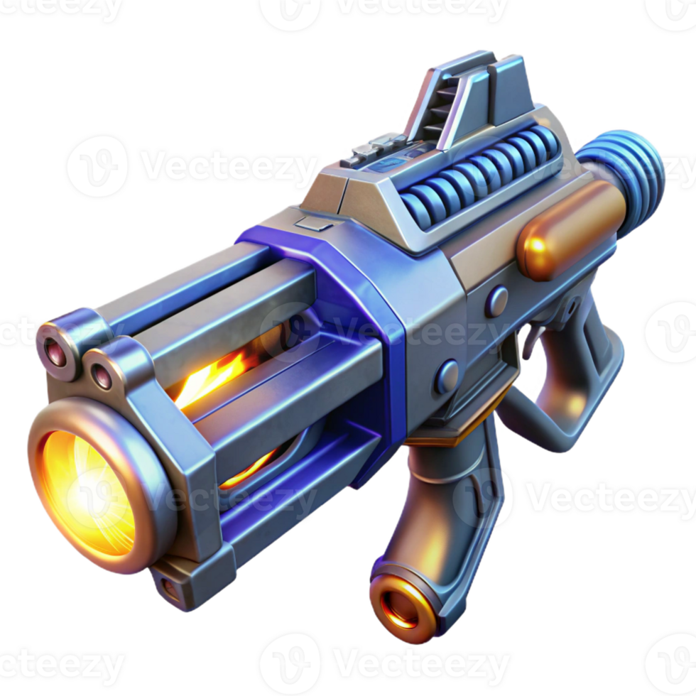 extraordinary modern Futuristic Weapon, intricate design, glowing energy source detailed png