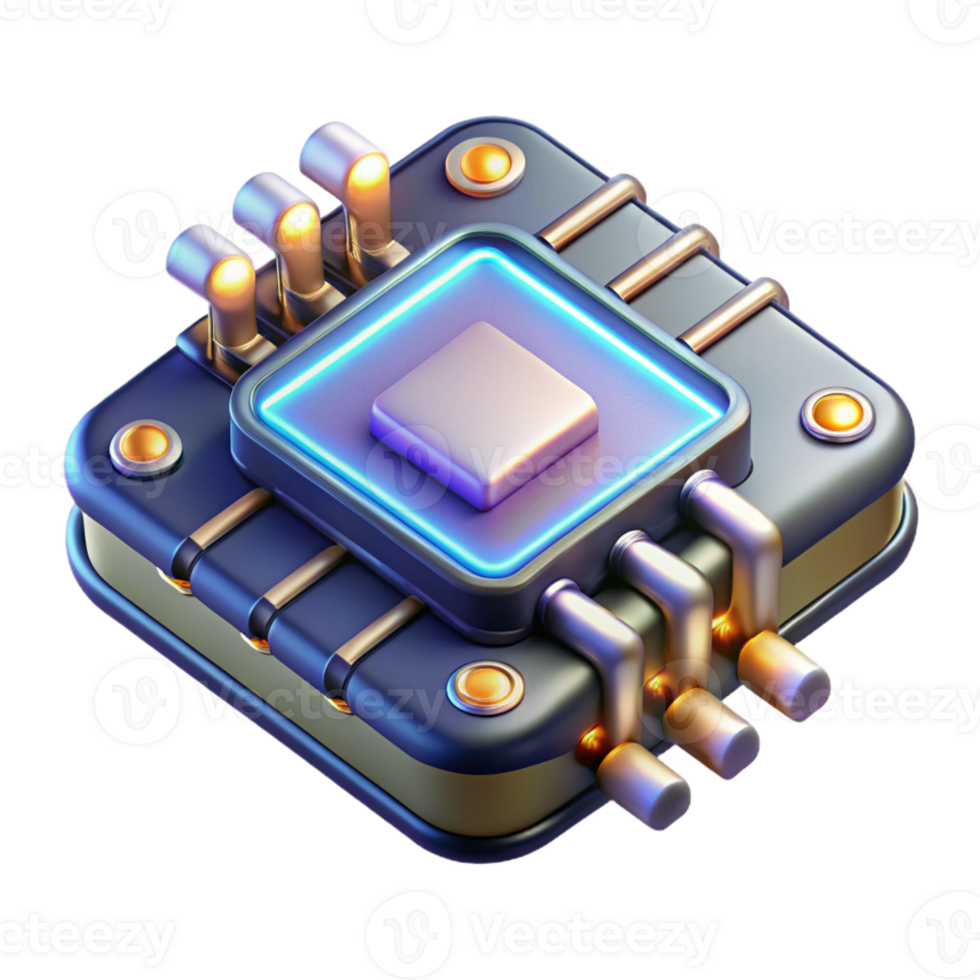 impressive creative Cyberpunk Data Chip, glowing circuits, metallic casing 4K png