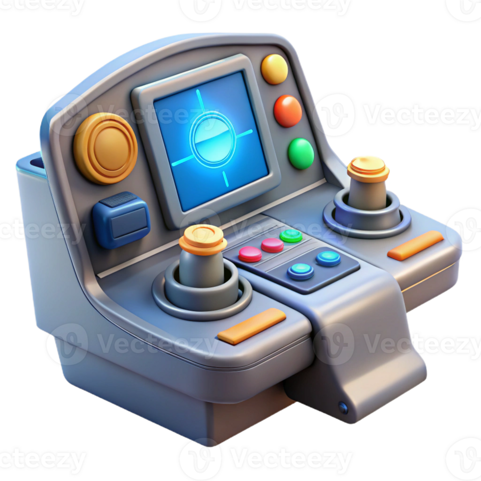 vibrant abstract Spaceship cockpit control panel, buttons and screens premium png