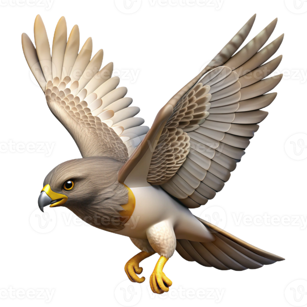 stunning rustic A hawk, soaring premium png