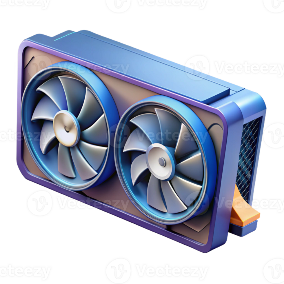 dramatic contemporary Graphics card with multiple fans high resolution png