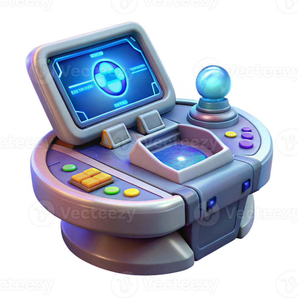 stunning classic Spaceship navigation console, holographic display high resolution png