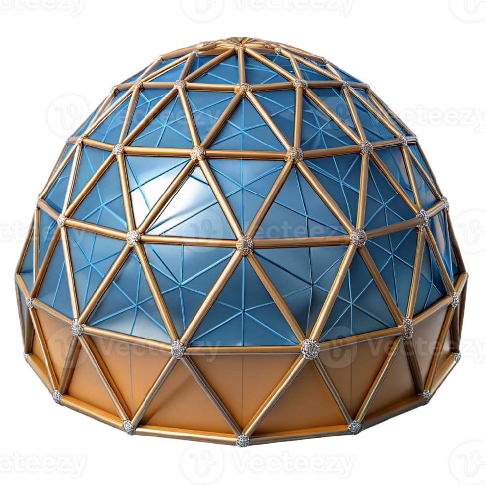 beautiful abstract Dome, geodesic, premium png