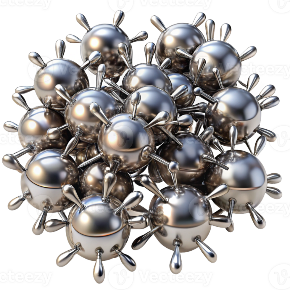 magnificent classic Nanobot swarm, microscopic, shimmering silver genuine png
